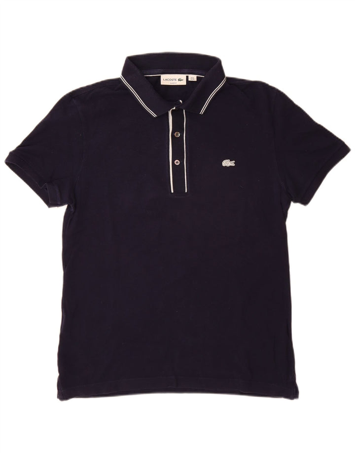 Tricou polo pentru bărbați LACOSTE Slim Fit Mărimea 4 Bumbac bleumarin mediu, albastru