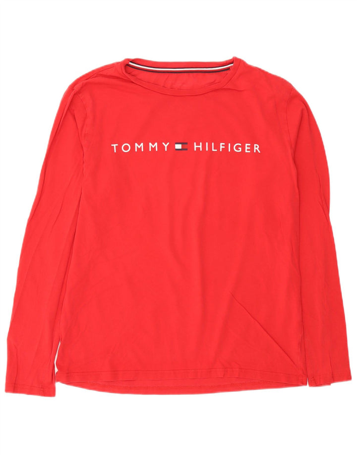 Top grafic pentru bărbați Tommy Hilfiger cu mânecă lungă, roșu mediu