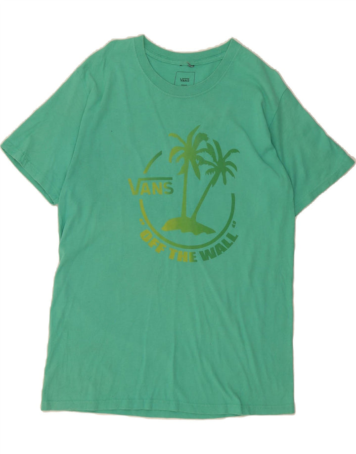 VANS Mens Classic Fit Graphic T-Shirt Top Medium Green Cotton Vintage Vans and Second-Hand Vans from Messina Hembry 