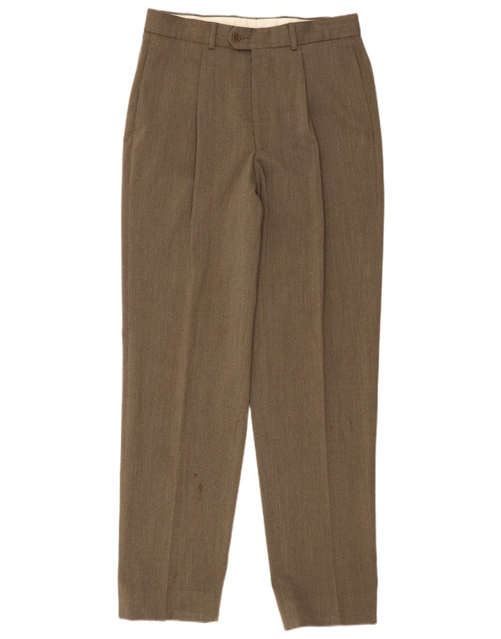 Pantaloni de costum pentru bărbați Marks & Spencer L32 L33 Kaki Lână nouă