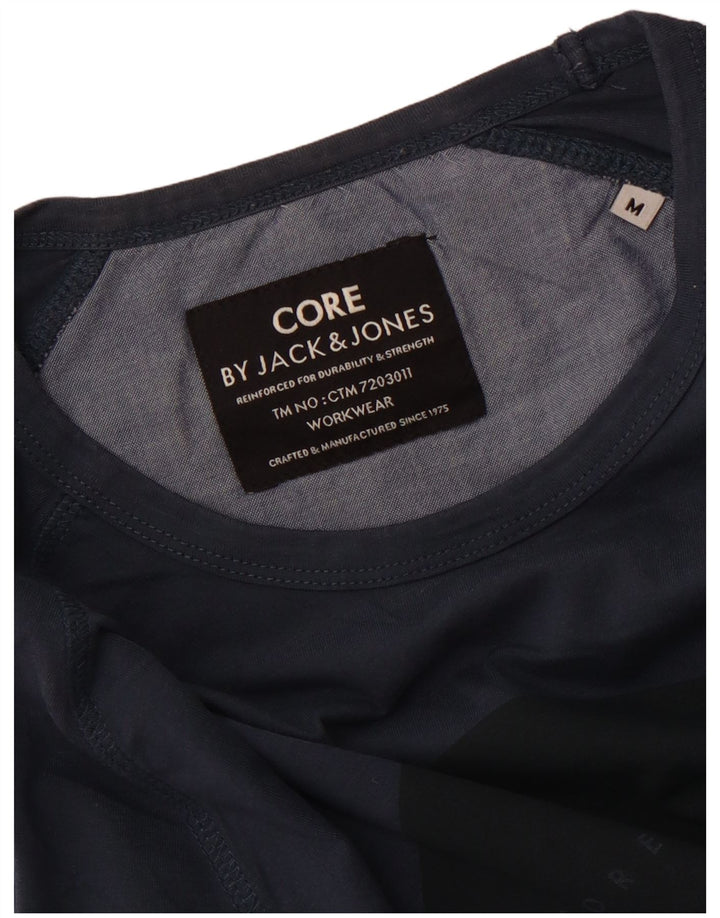Jack & Jones pentru bărbați cu grafic Top cu mânecă lungă, mediu bleumarin