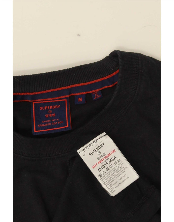Tricou Superdry pentru bărbați Top mediu negru bumbac