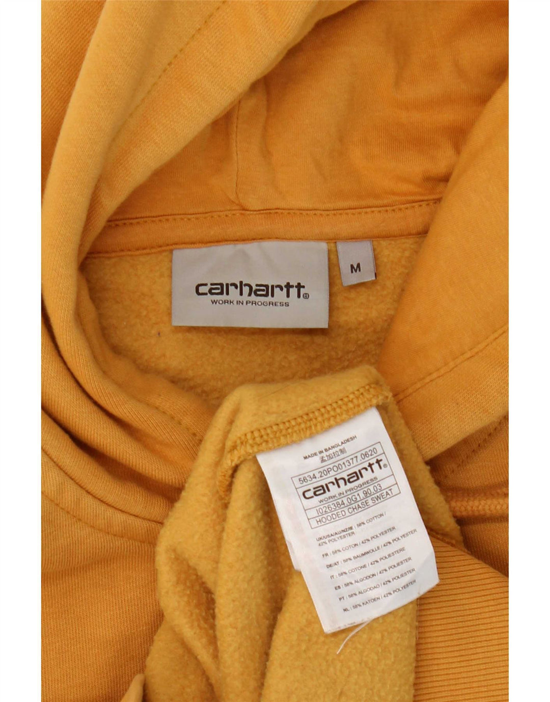 Pulover Carhartt pentru bărbați, bumbac galben mediu