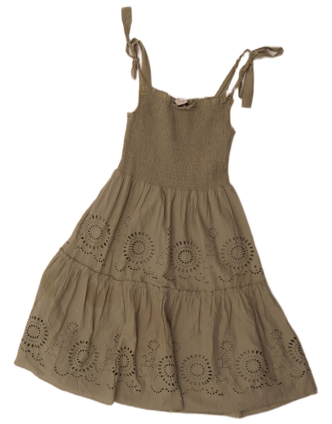 Rochie de soare pentru femei Zara UK 8 Small Kaki Poliester
