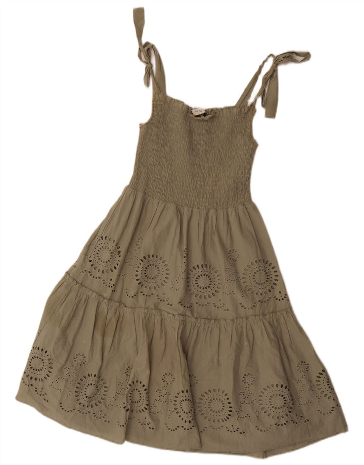 Rochie de soare pentru femei Zara UK 8 Small Kaki Poliester