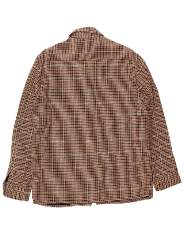 Cămașă pentru bărbați ZARA Cămașă relaxată din flanel maro mediu Houndstooth