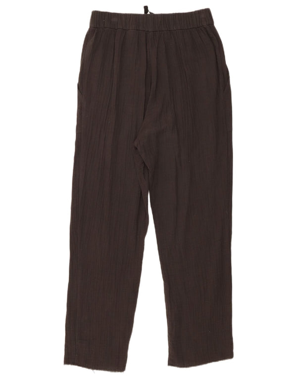 Pantaloni casual drepti pentru femei Zara Mici L26 L26 Bumbac gri