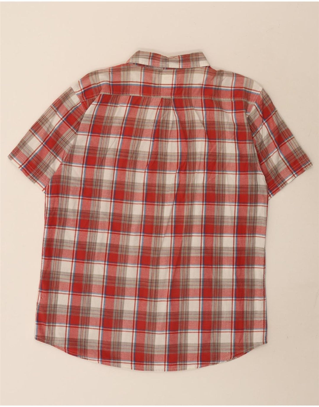 Cămașă cu mânecă scurtă pentru bărbați Levi's XL, bumbac cu carouri roșii