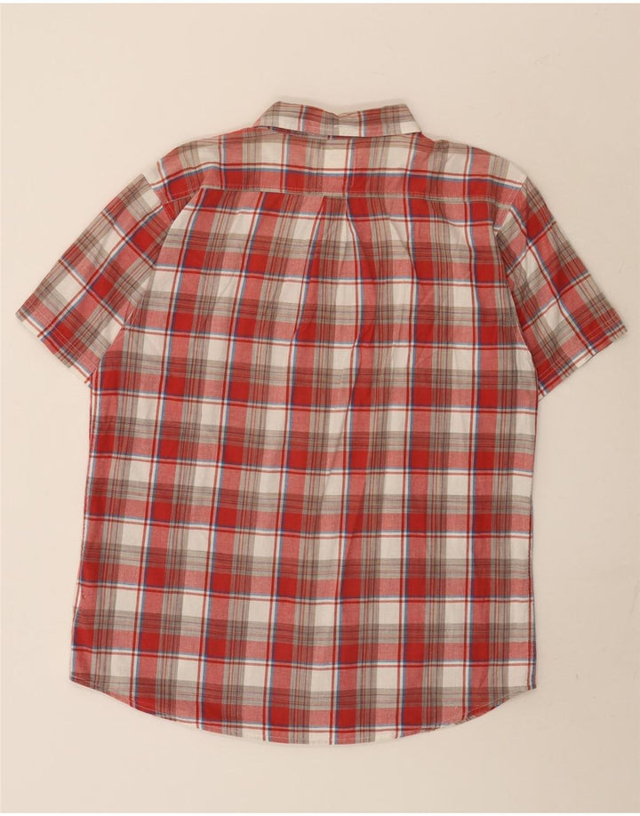 Cămașă cu mânecă scurtă pentru bărbați Levi's XL, bumbac cu carouri roșii
