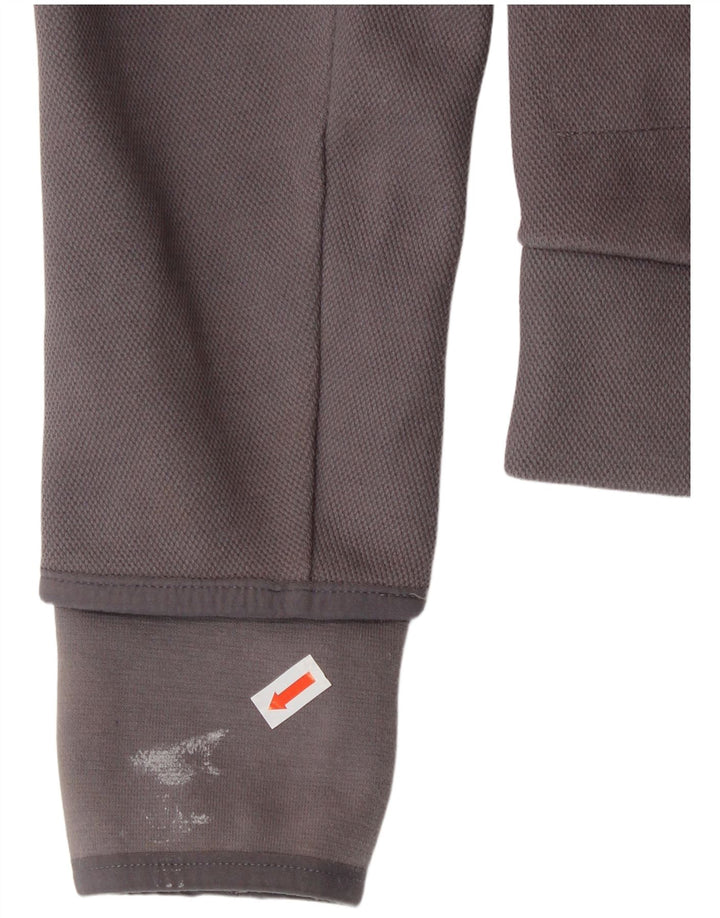 ADIDAS Womens Oversized Zip Hoodie Sweater UK 8/10 Small Grey