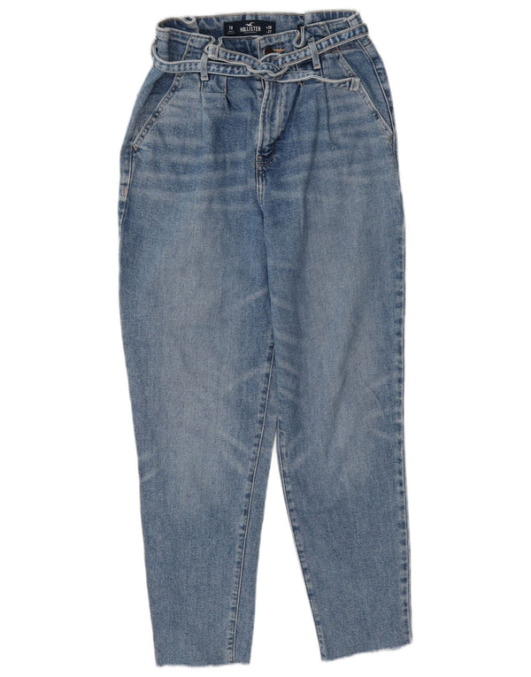 Hollister Blugi conici cu talie înaltă pentru femei US 7 Medium W28 L27 Blue Bumbac