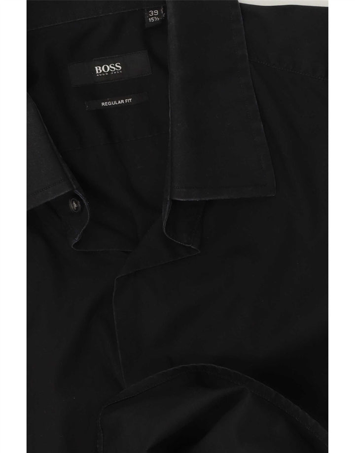 Cămașă pentru bărbați Hugo Boss Regular Fit Mărimea 39 15 1/2 Medium Negru