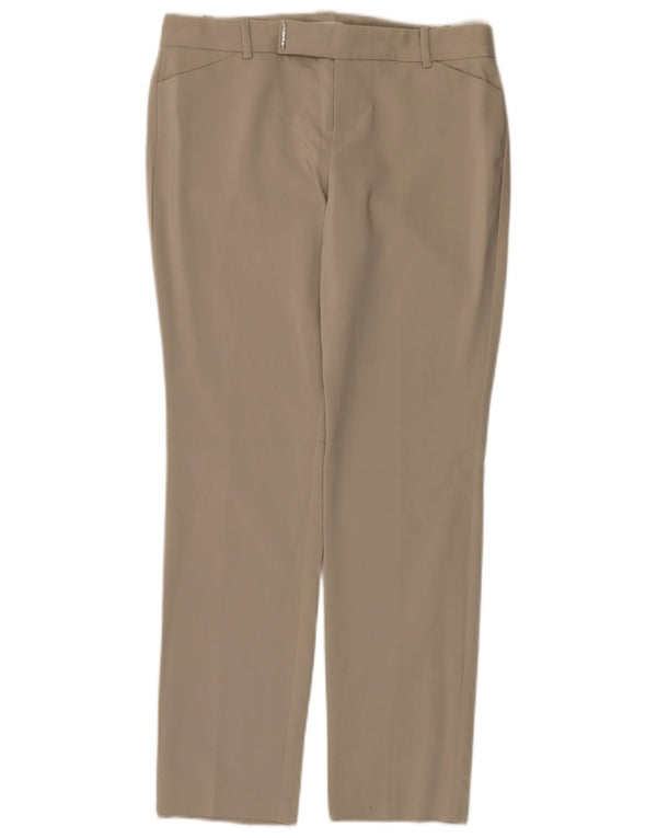 CALVIN KLEIN Womens Straight Casual Trousers US 4 Small W30 L28 Beige
