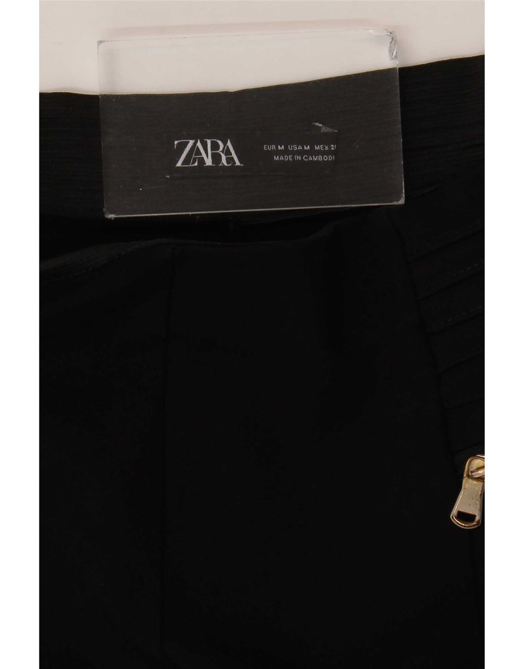 Pantaloni tăiați pentru femei Zara Medium L28 L25 Negri