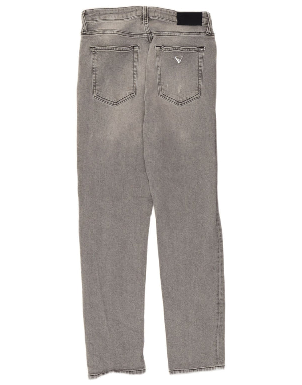 Guess Blugi drepți cu talie înaltă pentru femei L29 L27 bumbac gri