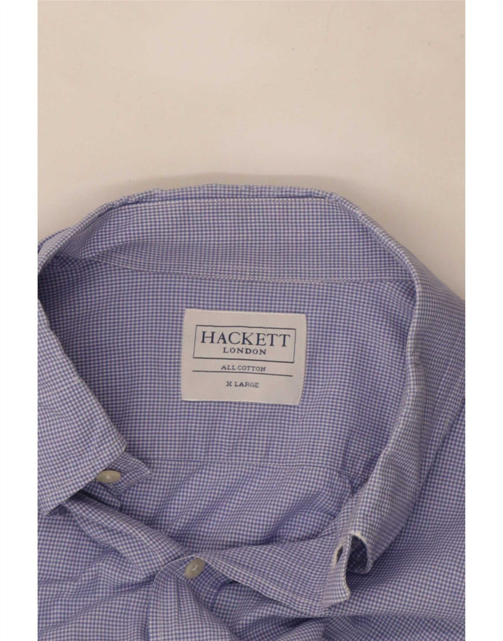 Cămașă Hackett pentru bărbați XL, albastru, bumbac vichy