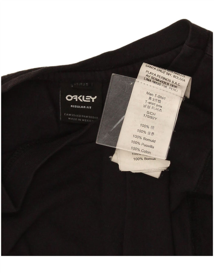 Tricou grafic Oakley pentru bărbați Top mic bumbac negru