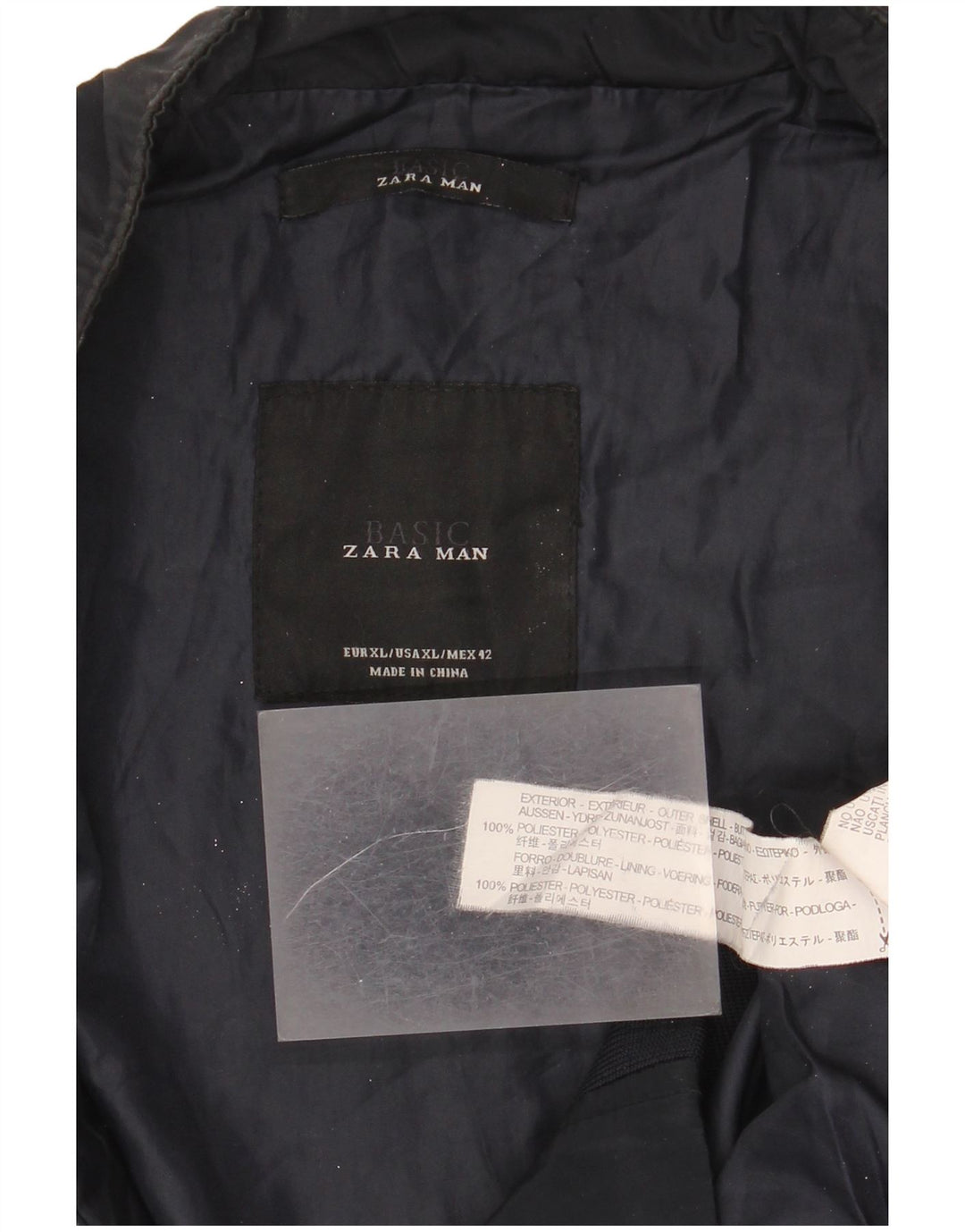 Bomber pentru bărbați Zara UK 42 XL Bleumarin Poliester