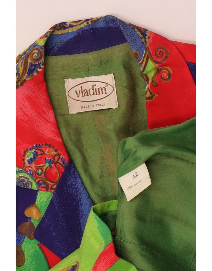 Blazer Vintage pentru femei IT 42 Medium Multicolor Patchwork