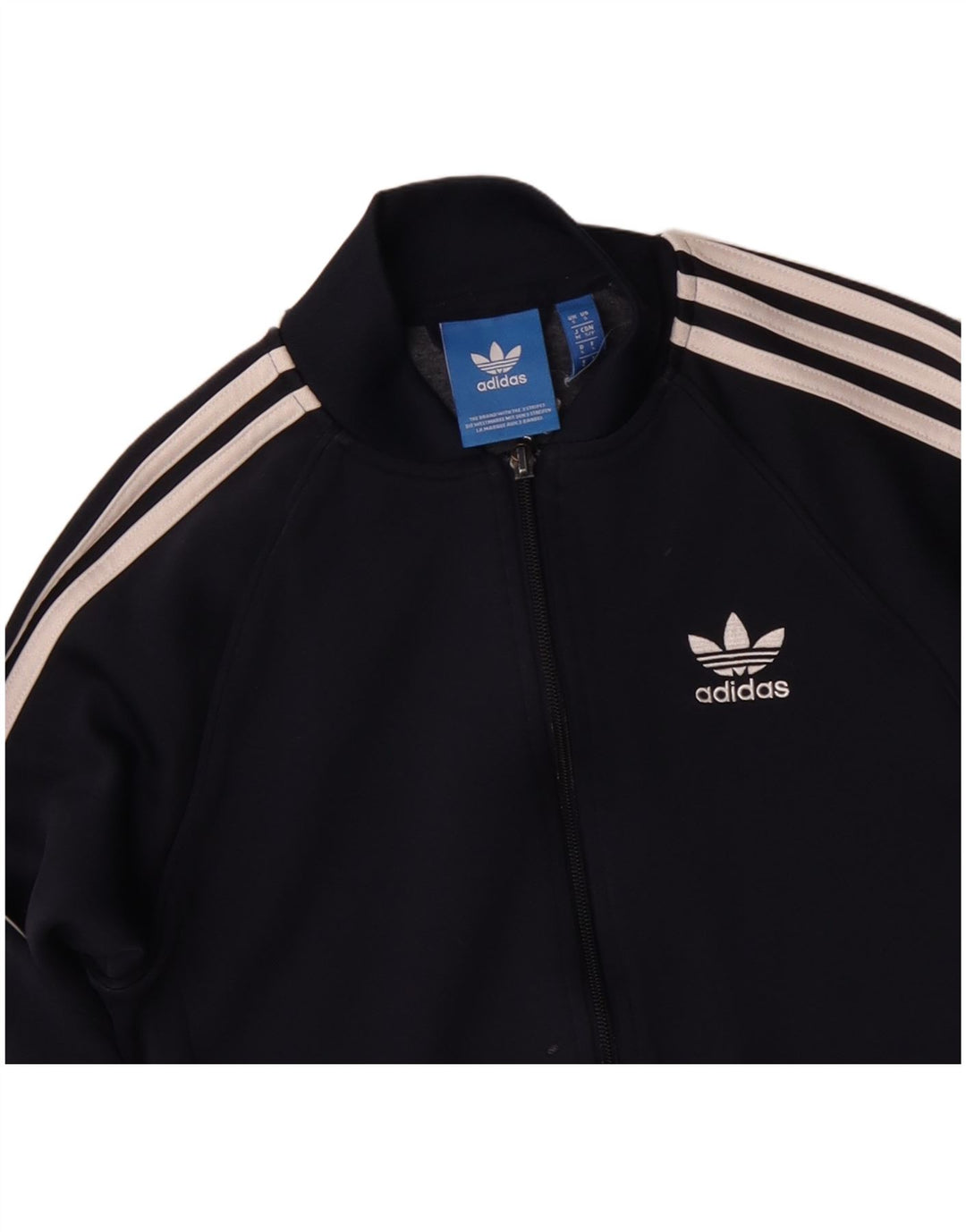 Jachetă de top pentru trening pentru bărbați Adidas, poliester bleumarin mic