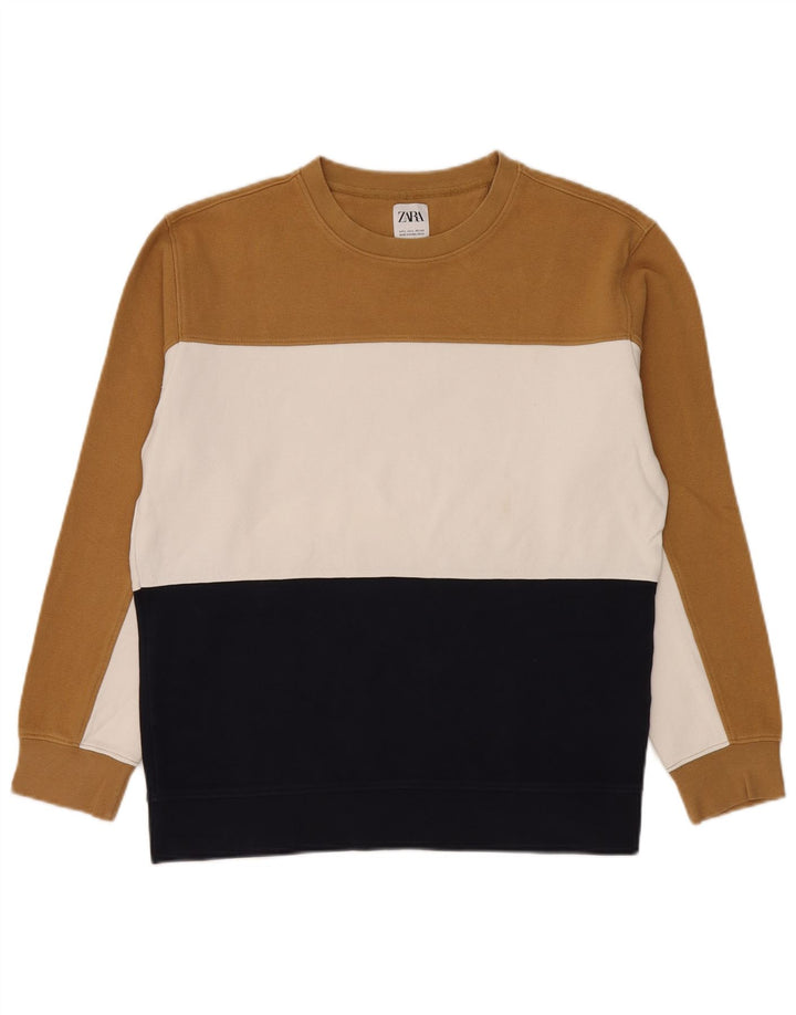 Pulover pentru bărbați Zara Pulover mare, multicolor, color block, bumbac