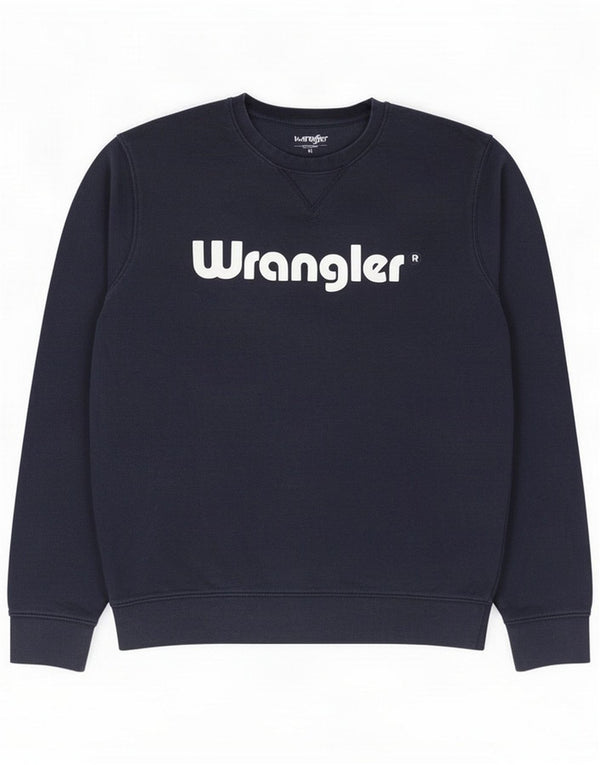 Wrangler Pulover grafic pentru bărbați, mediu, bumbac bleumarin