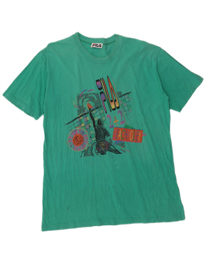 Tricou grafic pentru bărbați Fila Top XL Verde