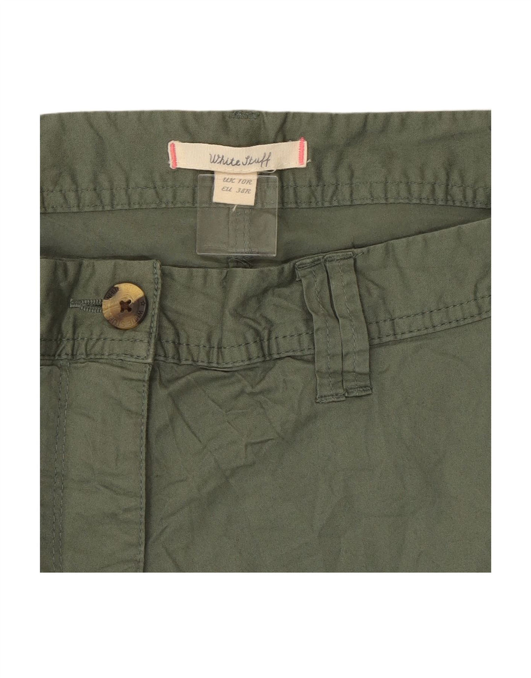 WHITE STUFF Womens Chino Shorts UK 10 Small W32 Khaki Cotton