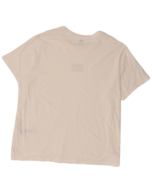 Tricou pentru femei Levi's Top UK 20 2XL Bumbac alb