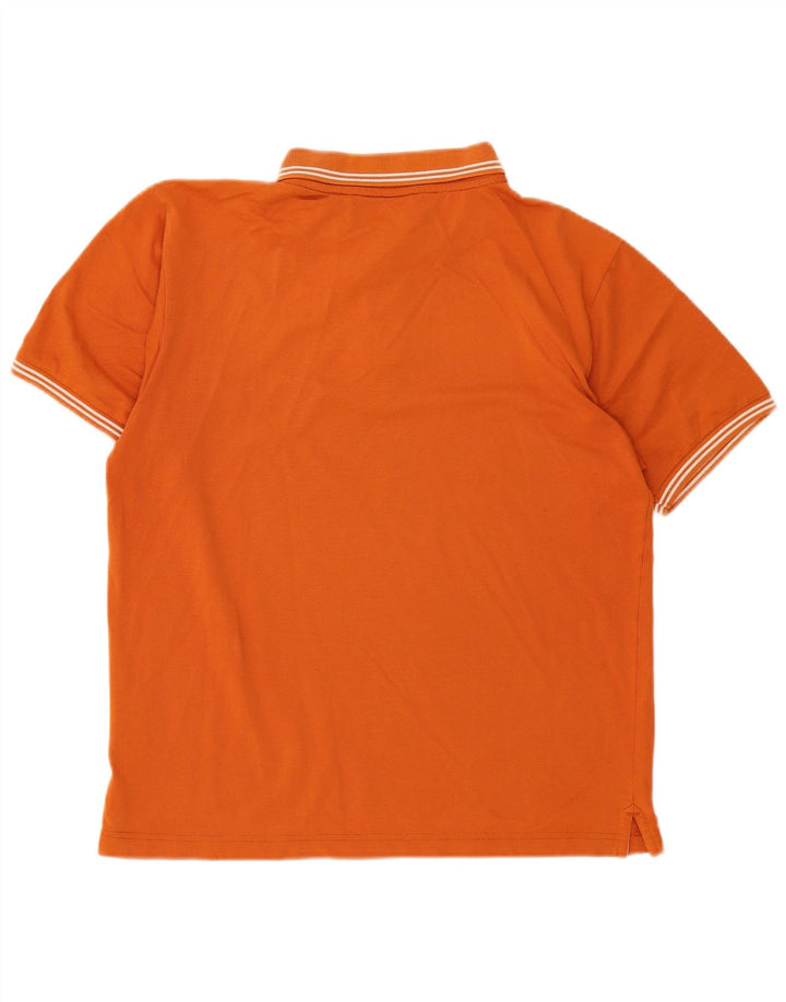Tricou polo Champion pentru bărbați, portocaliu mediu cu dungi