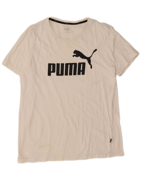 Tricou grafic Puma pentru bărbați Top Mediu Alb