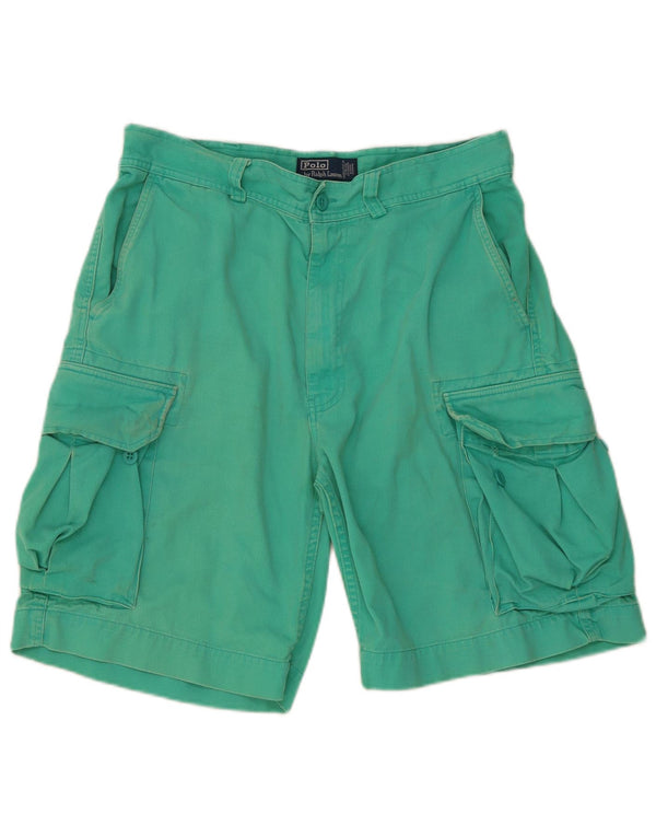 Pantaloni scurți cargo pentru bărbați Polo Ralph Lauren W34, bumbac verde mare