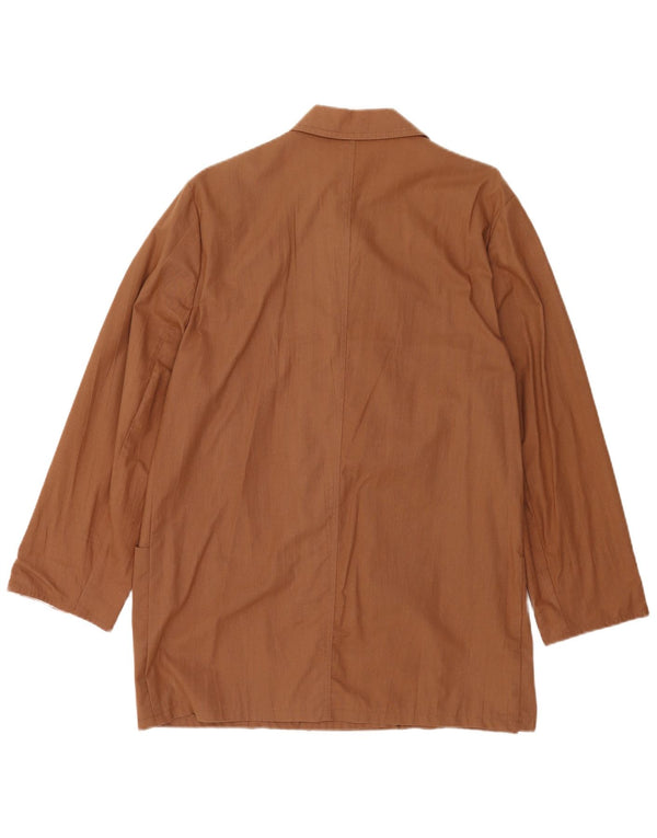 Jachetă vintage pentru femei la dublu piept, UK 18 XL, bumbac maro
