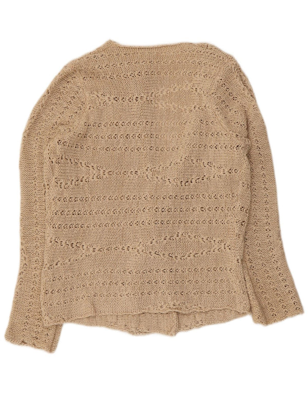 Pulover cardigan deschis pentru femei Marks & Spencer UK 12 Medium Bej Acrilic