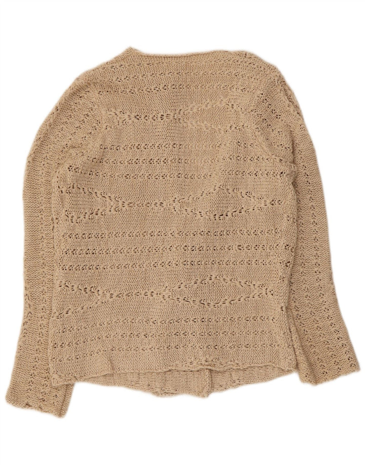 Pulover cardigan deschis pentru femei Marks & Spencer UK 12 Medium Bej Acrilic
