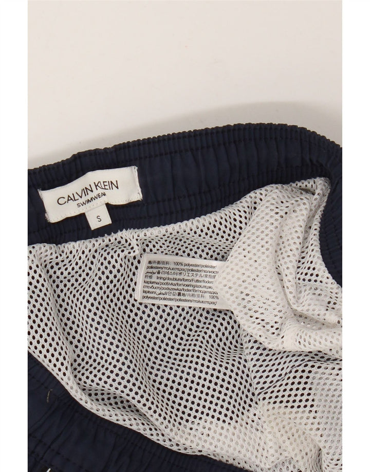 Pantaloni scurți de înot grafic Calvin Klein pentru bărbați, poliester mici, albastru