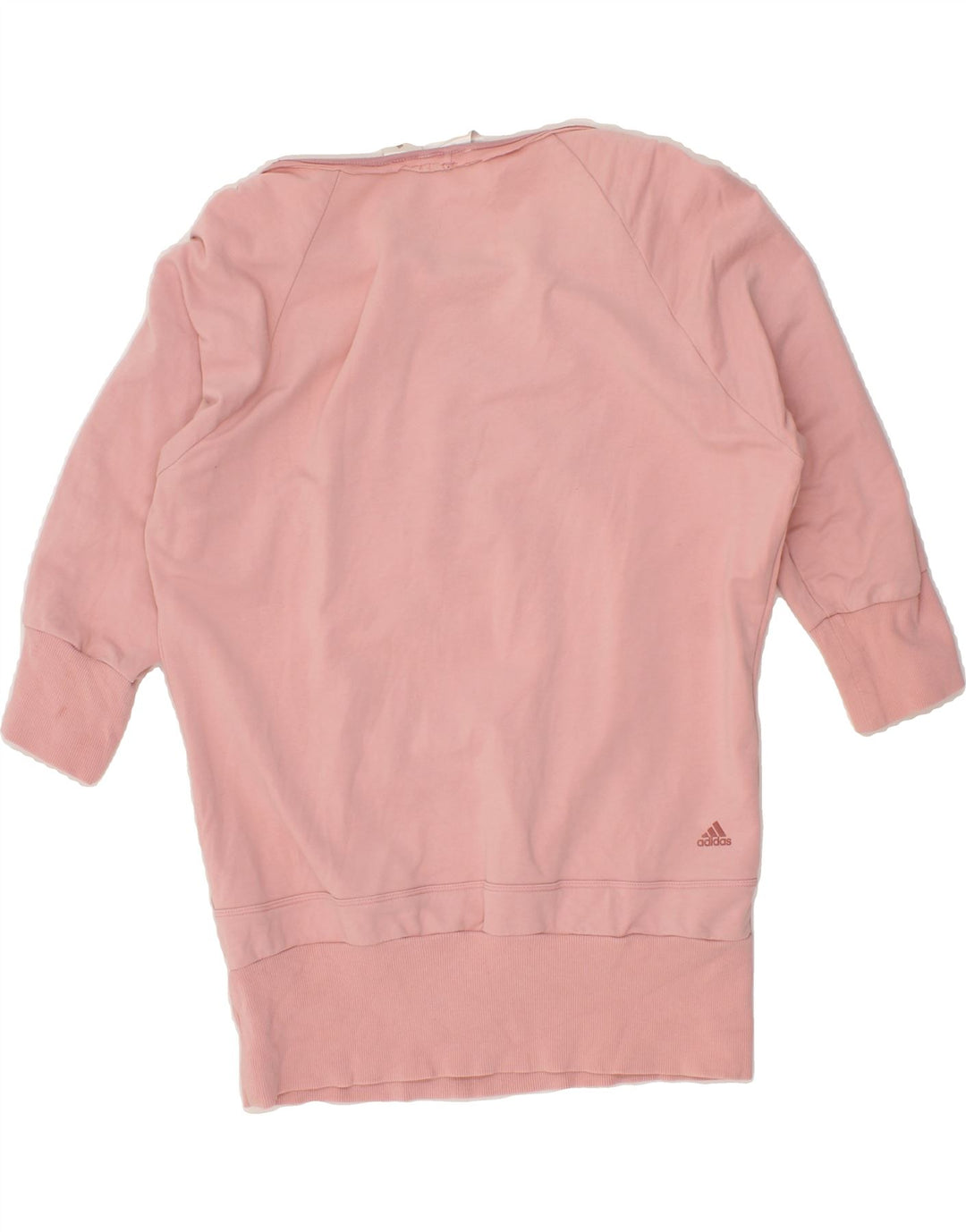 ADIDAS Womens Longline 3/4 Sleeve Blouse Top UK 12 Medium Pink Vintage Adidas and Second-Hand Adidas from Messina Hembry 