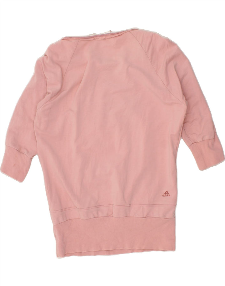 ADIDAS Womens Longline 3/4 Sleeve Blouse Top UK 12 Medium Pink Vintage Adidas and Second-Hand Adidas from Messina Hembry 
