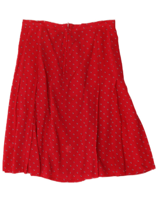 Fustă A-Line Vintage pentru femei W32 Large Red Geometric