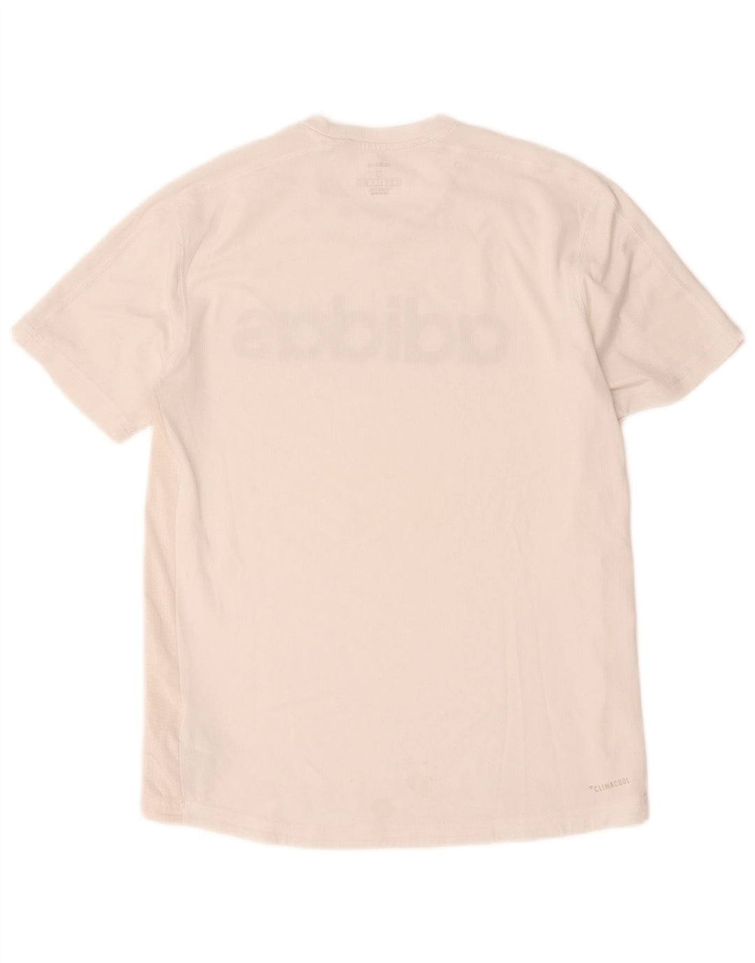 Tricou cu grafic Climacool Adidas pentru bărbați Top mic poliester alb