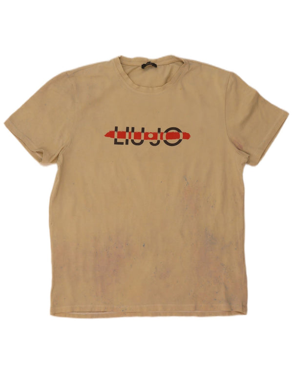 Tricou grafic pentru bărbați Liu Jo Top Medium Bej
