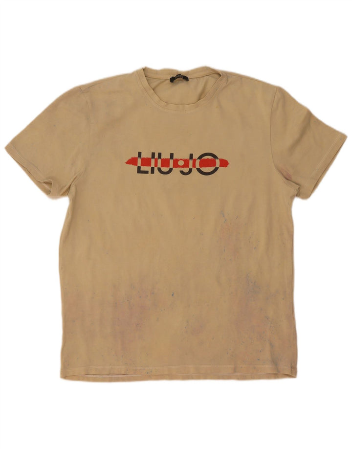 Tricou grafic pentru bărbați Liu Jo Top Medium Bej