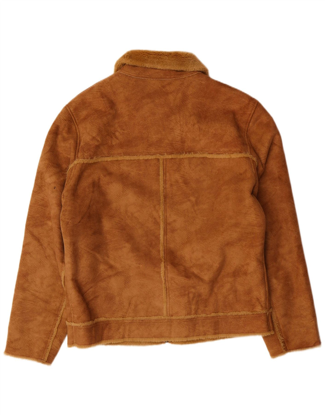 Jachetă de piele Sherpa pentru femei Mauritius UK 18 XL maro