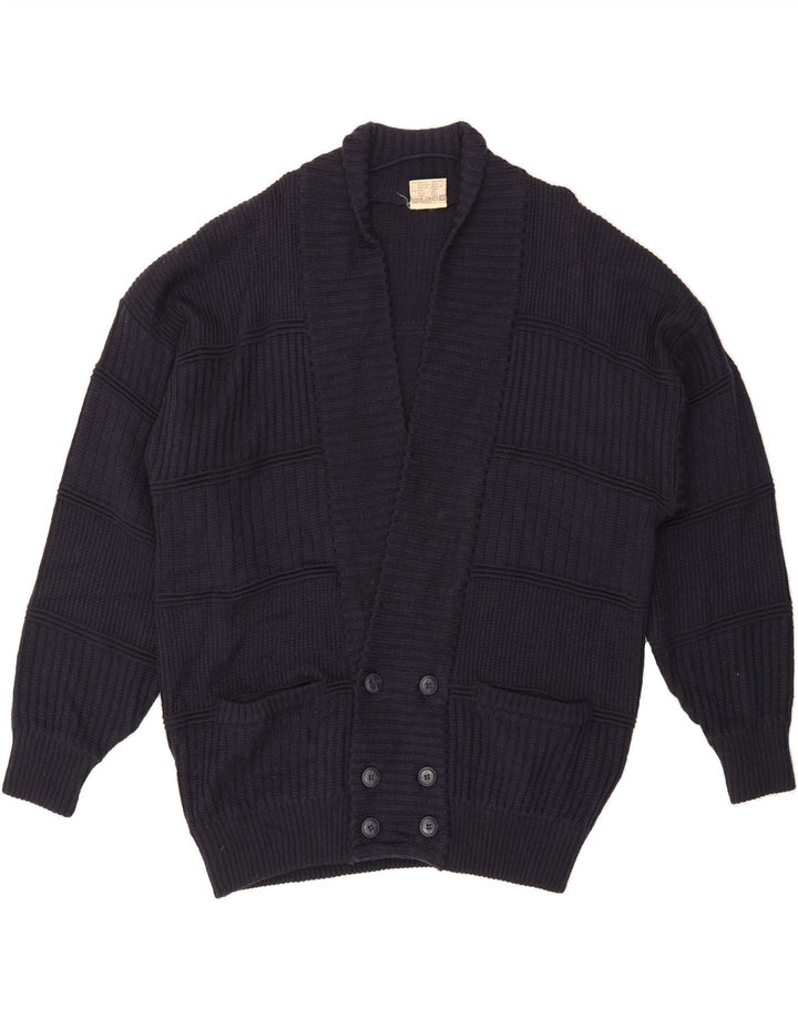 ANGELO LITRICO Mens Cardigan Sweater 2XL Navy Blue Acrylic Vintage Angelo Litrico and Second-Hand Angelo Litrico from Messina Hembry 