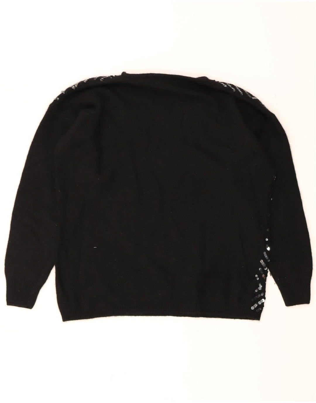 BLOOMINGDALE'S Womens Crew Neck Jumper Sweater UK 10 Small Black Vintage Bloomingdale's and Second-Hand Bloomingdale's from Messina Hembry 