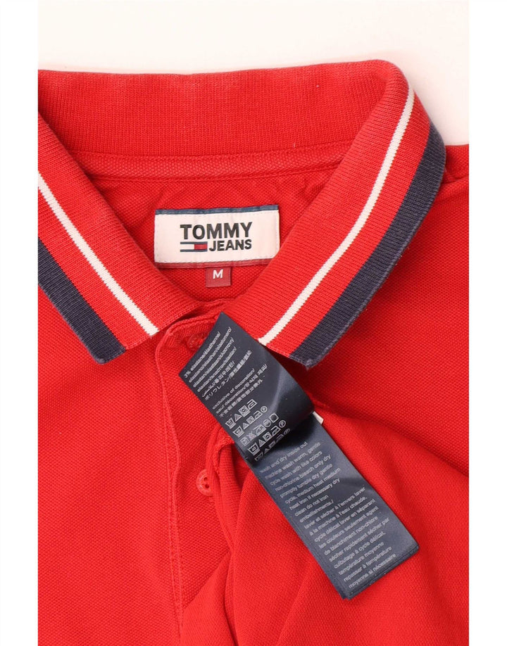 Tricou polo Tommy Hilfiger pentru bărbați, bumbac cu dungi roșii medii