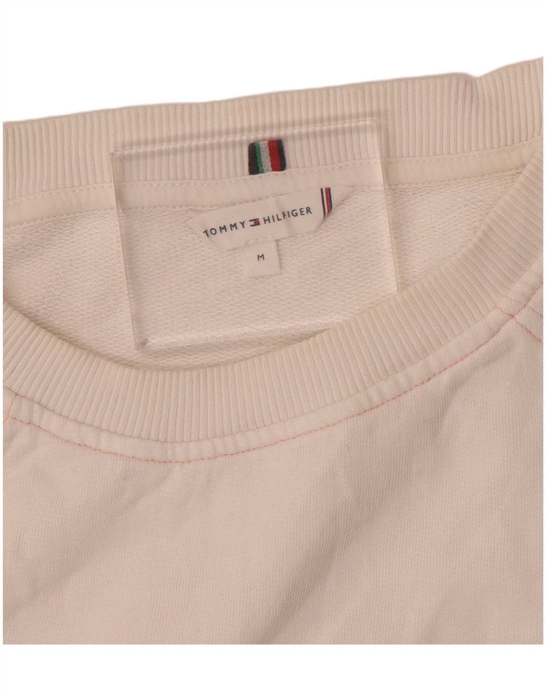Pulover pentru femei Tommy Hilfiger cu mâneci 3/4, alb mediu, UK 14