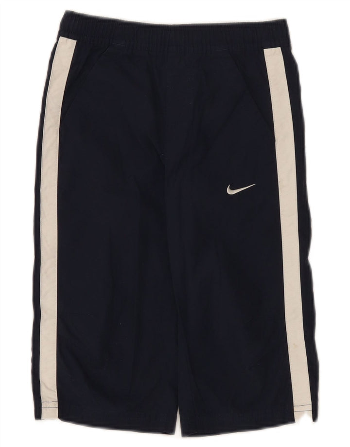 Pantaloni scurți sport grafic Nike pentru băieți 5-6 ani, medii, albastru bleumarin, color block