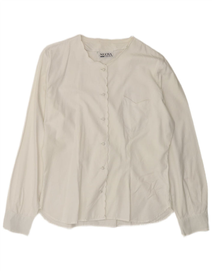 NUOVA CITTA Womens Shirt Blouse UK 16 Large White