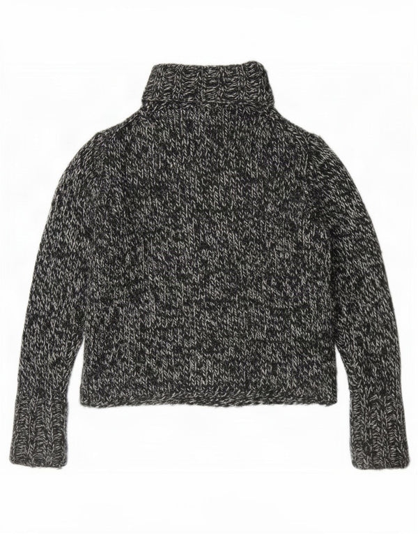Gap Pulover supradimensionat cu gât rulat pentru femei UK 10 Small Black Flecked